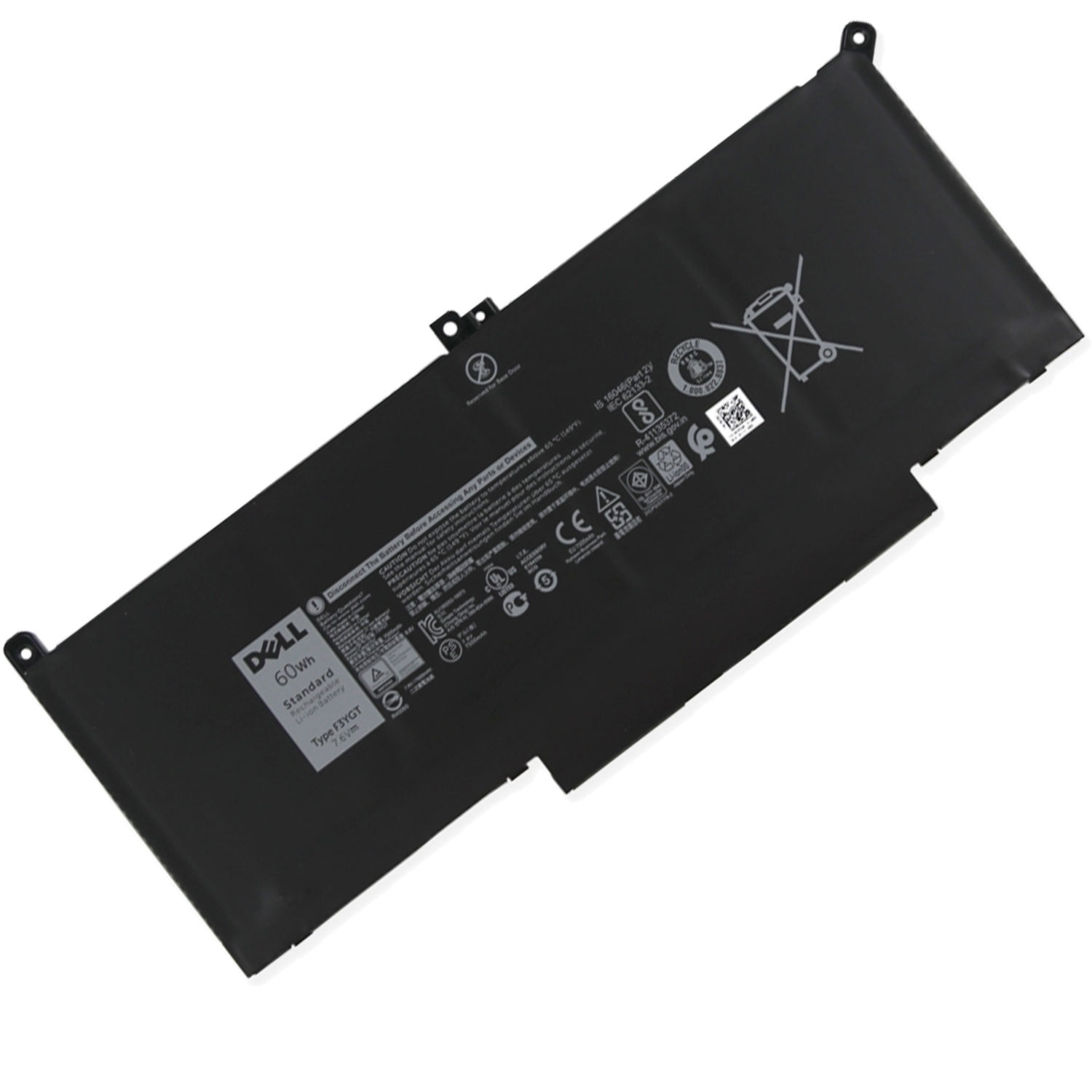 Bater&iacute;a para port&aacute;til DELL F3YGT 7,6 V 60 Wh 6710 mAh para Dell Latitude 12 7000 7280 729013 7000 7380 739014 7000 7480 7490 E7480 Serie E7280 Reemplazo para DM3WC 0DM3WC 2X39G