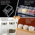 thumbnail image 4 of Clear Seasoning Box, Seasoning Rack Spice Pots, Plastic Storage Container Condiment Jars with Lids and Spoon, Kitchen Organization Containers for Spice, Salt, Sugar, Cruet (8 Piece ), 4 of 7