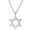 Silver, variant on Stainless Steel Star of David Pendant Necklace