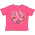 thumbnail image 3 of Inktastic Breast Cancer Awareness Wreath Pink Ribbon Girls Toddler T-Shirt, 3 of 5