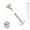 Gold-tone, variant on Titanium Moissanite Earrings, F136 Titanium Flat Back Earrings Internal Thread 18G Piercing Studs, VVS1 Lab-Created Moissanite Studs for Women Men Tragus Helix Cartilage Conch Labret