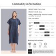 thumbnail image 4 of Changing Robe Microfiber Short Sleeve Surf Poncho with Hood Quick Dry Bath Robe with Large Pocket Oversized Towelling Robe for Beach Surfing Swimming, 4 of 7