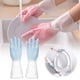 thumbnail image 2 of Gradiente de color de la cocina Guantes de trabajo doméstico de limpieza de ropa de lavandería duradera Guantes de látex de PVC, 2 of 2