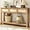 Oak Brown, variant on ELYKEN Rattan 51.2" Console Table with 3 Drawer, Entryway Table with Drawer & Shelf, Boho Sofa Table Behind Couch Foyer for Living Room, Hallway, Natural Wood