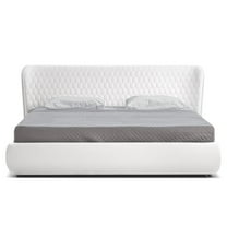 Casabianca Home Agoura King Storage Bed In White Pu Leather