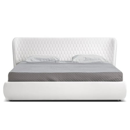 Casabianca Home Agoura king storage bed in white pu leather.