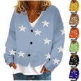 thumbnail image 6 of Tumotour Cardigan Sweaters For Women Buttons Floral Print V Neck Long Sleeve Rib Knit Open Front Knit Cardigan Sweaters Womens Fall Fashion 2024 Casual Loose Fashion Cute Tops, 6 of 6