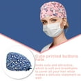 thumbnail image 5 of VONKY Gourd Caps Nurse Durability Pure Color Button Professional Assorted Colors Tie Back Work Uniform Operating Hats L03, 5 of 5
