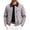 Gray, variant on Rexolia Mens Vintage Washed Denim Jacket Corduroy Collar Long Sleeve Snap Button Jean Coat Retro Streetwear for Fall Winter Outdoor Black L