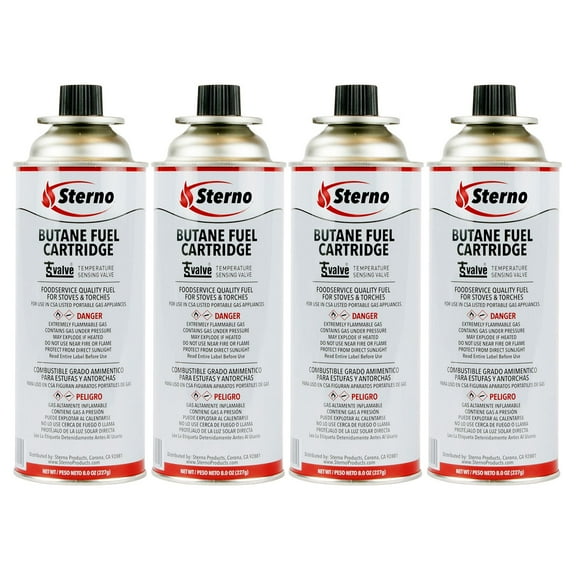 Sterno Butane Fuel Cartridge (8oz. case 12pk.)
