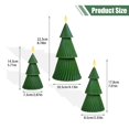thumbnail image 3 of Fan Shaped Christmas Tree LED Flameless Candle Festive Ribbed Design Holiday Decor LED Candle Light For Mantel Table & Home Christmas Ornaments, 3 of 6