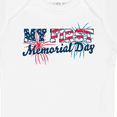 thumbnail image 4 of Inktastic My First Memorial Day Grunge with Fireworks Boys or Girls Baby Bodysuit, 4 of 5