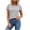 *Gray, variant on VBVC Women's Crew Neck Striped Short Sleeve T-Shirt , Ladies' Casual Basic Summer Tee , Soft Daily Layering Tops For Women,Beige,S-2XL