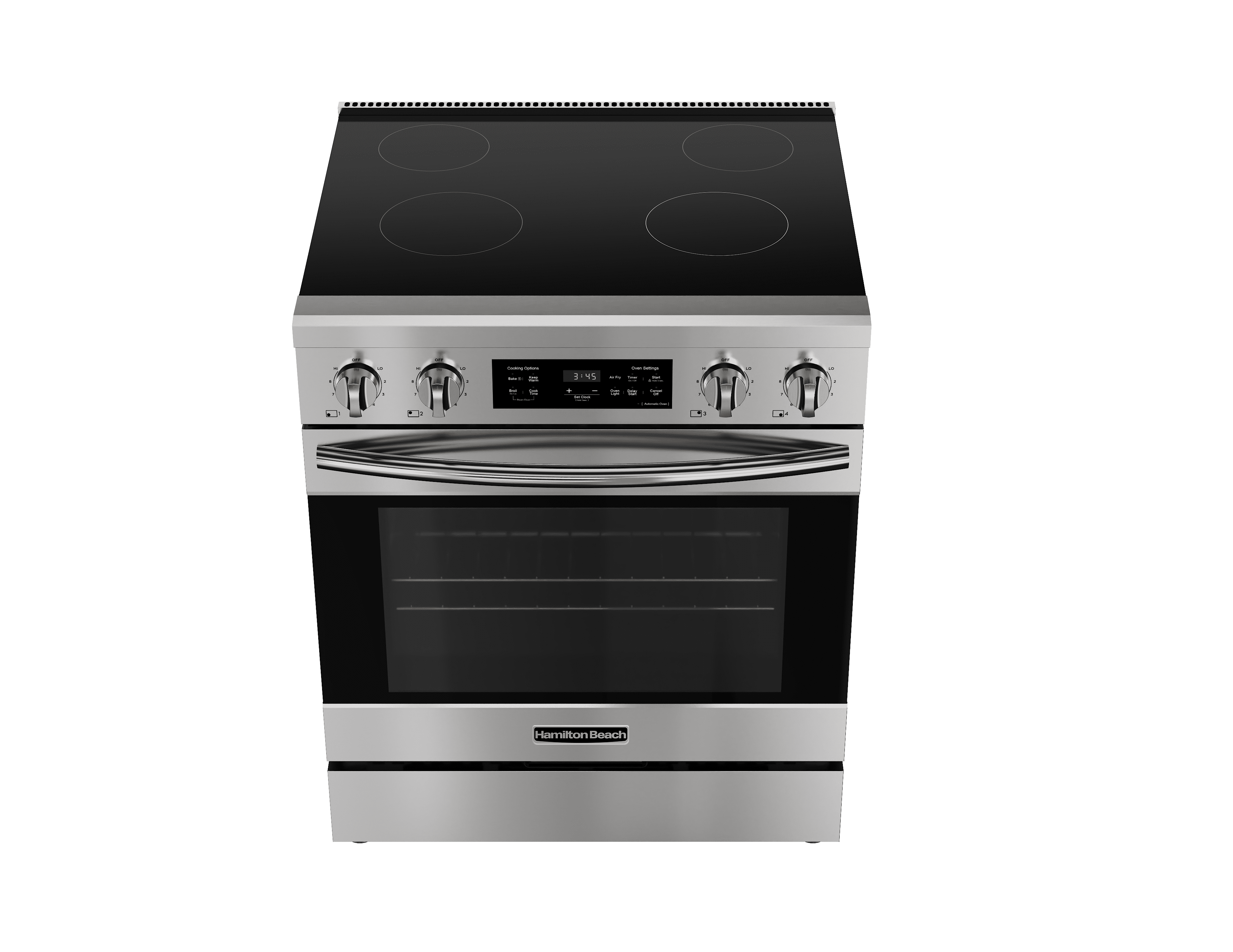 Hamilton Beach 30” Electric Range with 5.0 Cu. ft. Oven, Convection & Air Fry, Stainless Steel