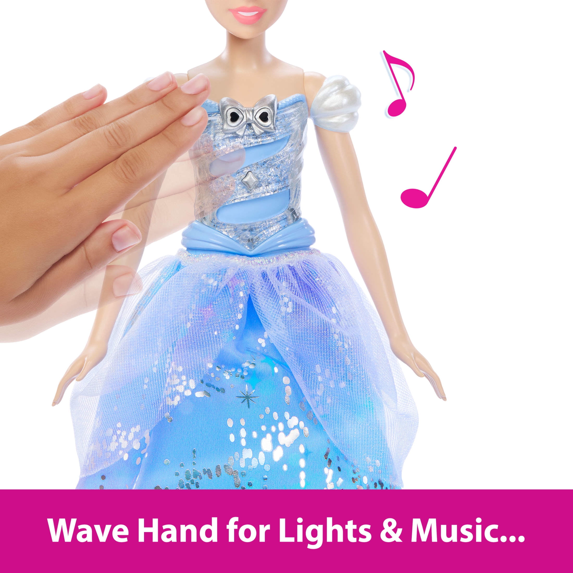 Disney Princess Enchanted Ballgown Cinderella Fashion Doll with Lights & Sounds, Inspired by Movie