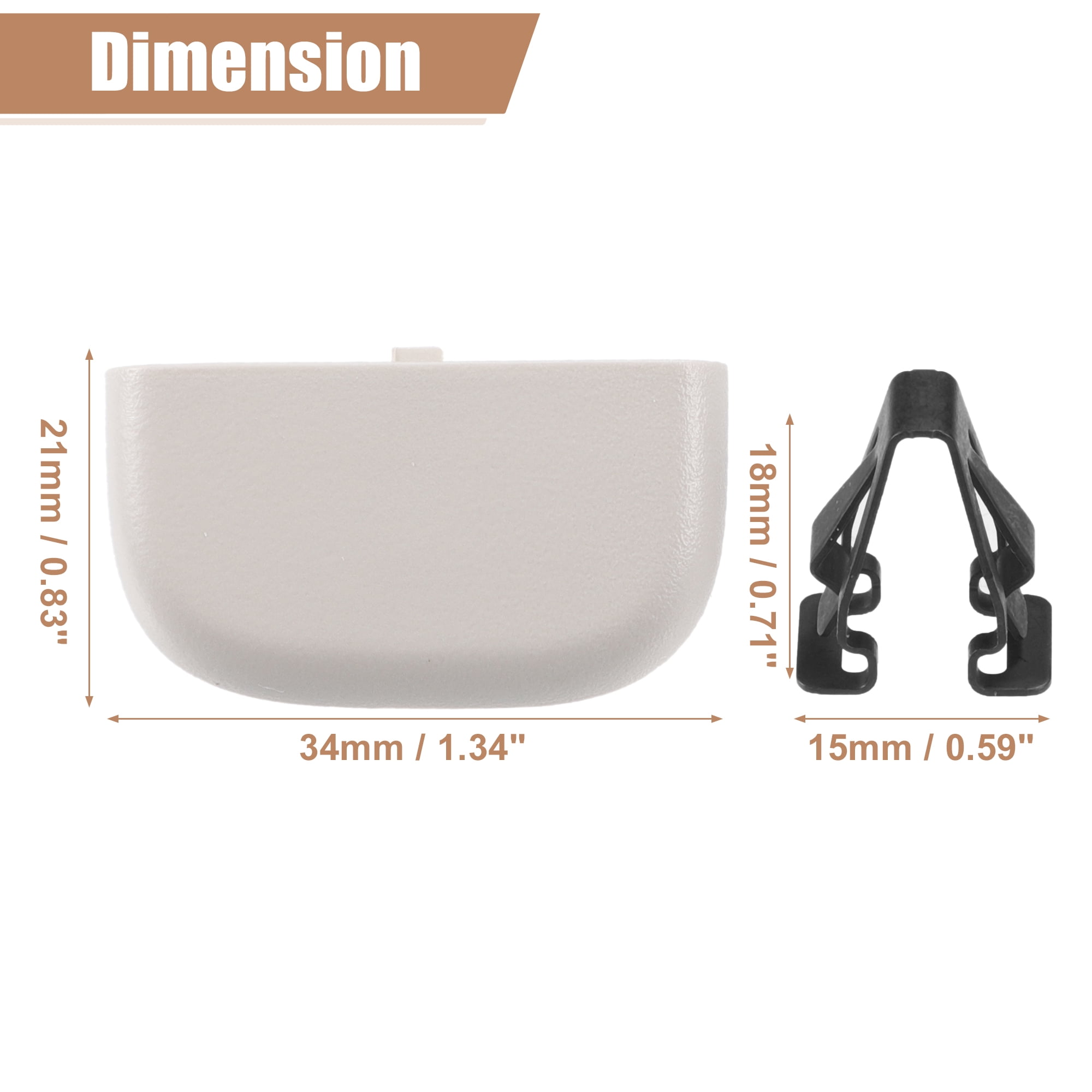 Unique Bargains 2 Set Iron Sun Visor Cap Clip DS7Z-54672A40-AF/DS7Z4273AA/DS7Z-9904132-A