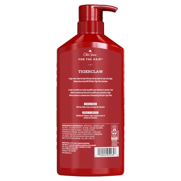Old Spice Tiger Claw Shampoo for Men, Healthier, Fuller, More