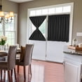 thumbnail image 2 of Unique Bargains 2-Pack French Door Curtains Panels Black 54" x 40", 2 of 8