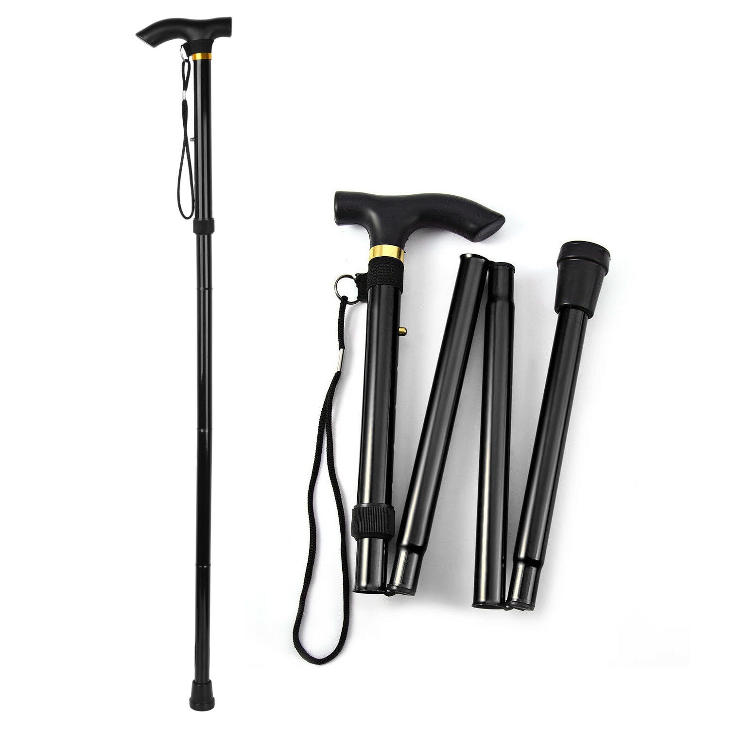 Folding Cane,Adjustable Collapsible Cane,Foldable Walking Cane for Men,Women,Lightweight,Adjustable,Portable Hand Walking Stick