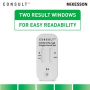 McKesson Consult COVID-19/Flu A&B Antigen Home Test Kit - Fast Results, Ages 2+ (2 Tests per Box)