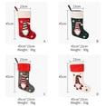 thumbnail image 4 of Christmas Stockings 4PCS 18 inches Large 4colors Plush Fleece Gnome Printed Stockings Bag Gift, 4 of 5