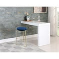 thumbnail image 2 of Meridian Furniture Tres Navy Velvet Bar Stool, 2 of 4