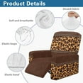 thumbnail image 5 of Kuiaobaty Leopard Print Reclining Slipcover Breathable Recliner Couch Cover Easy Replacement Recliner Chair Cover Large Washable Reclining Sofa Slipcover with Pocket for Living Room, 5 of 8