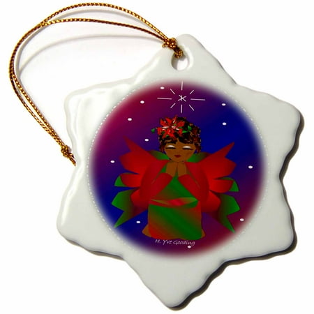 3drose african american christmas angel baby girl praying