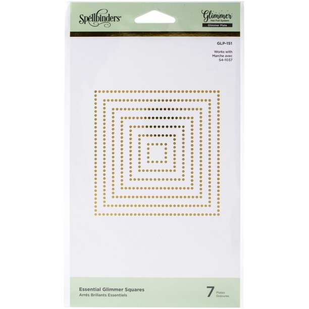 Spellbinders Paper Arts Glimmer Hot Foil Plates, Essential Squares