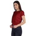 thumbnail image 3 of Inkmeso Summer Twist Front Knot Crop Top For Women With Short Sleeves Tee Shirts, 3 of 8