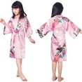 thumbnail image 3 of LYMAYTER Baby Girls Silk Sleepwear for Kids Toddler One-Piece Romper Stain Pajamas 1-14Y Teen Comfort Jumpsuit Night-Robe Lacing Loungewear, 3 of 9