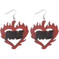 thumbnail image 1 of Pendientes Colgantes De Llama De Acrílico Pendientes De Llama Roja Pendientes De Corazón De Fuego Pendientes De Llama Transparentes Accesorio De Fiesta De Disfraces De Cosplay Para Mujeres Niñas, 1 of 5