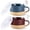 Blue&Red, variant on AmorArc Ceramic Soup Mugs with Handles and Lids,24 OZ Soup Cups Set of 2 with Terracotta Underside,Mug Bowls with Spoon for Soup/Cereal/Salad/Noodles/Ramen/Microware &Dishwasher Safe-Grey&Beige