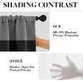 thumbnail image 5 of Light Blue Kitchen Curtains Black Grey Window Curtains Valance and Tier Set 36 Inch, White Modern Rod Pocket Short Tier Curtain for Bathroom, Abstract Small Cafe Curtains for Window Decor, 5 of 6