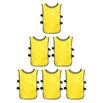 6pcs Basketball Football Training Vest Quickly-dry Game Waistcoat Training Vest Childrens Clothing for Boys Girls Students (Yellow)
