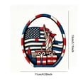 thumbnail image 3 of Miwamany Patriotic Layered Wooden Decor Statue, Independence USA Flag Fireworks Tabletop Ornament, 4th of July Shelf Home Decoration for Living Room Mantel, 3 of 7