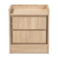thumbnail image 3 of Baxton Studio Hale Modern and Contemporary Oak Finished Wood 2-Drawer Nightstand, 3 of 5