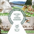 thumbnail image 6 of St. Patrick's Day Outdoor Rug for Patio/Deck/Porch, Non-Slip Large Area Rug 5 x 7 Ft, Shamrock Grasses Sage Green Plaid Indoor Outdoor Rugs Washable Area Rugs, Reversible Camping Rug Carpet Runner, 6 of 8