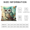 thumbnail image 5 of Orinice Owl Branch Leaves Graphic Decorative Cushion Throw Pillow Cover for Home Couch Living Room Bed Sofa High-Quality Aesthetic Decorative 1PC 24x24in, 5 of 5