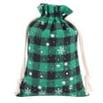 thumbnail image 1 of WHEANG Party Decor Colth Plaid Drawstring Bag Stocking Storage Sack Present Xmas Gift Bags Party Favors Bag, 1 of 3