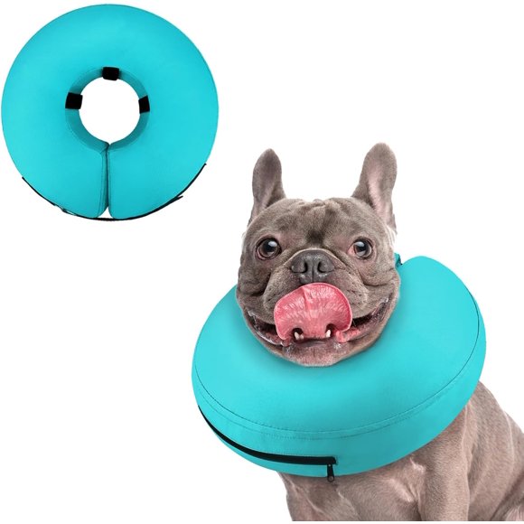 Supet Inflatable Dog Cone Collar Alternative After Surgery, Doggie Neck Donut Collar Recovery, Soft Dog Cone for Small Medium Large Dogs