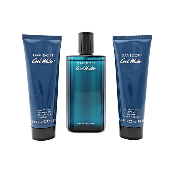 SET COOL WATER 3PZS 125ML EDT SPRAY/ SHOWER GEL 75ML/ AFTER SHAVE 75ML