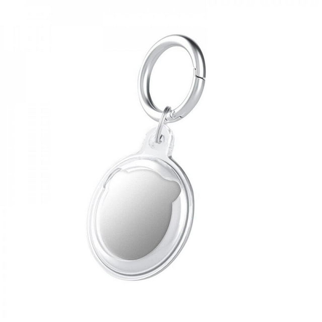 Soft Protective Case For AirTags Anti-Scratch Lightweight Waterproof Cover Key Ring Chain Silicone Tracker Holder Clear