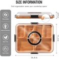 thumbnail image 2 of Charcuterie Board with Clear Lid, Travel Portable Cheese Board Charcuterie Boxes Cutting Boards for Kitchen, House Warming Gifts New Home, Gifts for Women (6 Compartments Black), 2 of 10