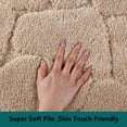thumbnail image 5 of Heeneeso M12 Microfiber Bathroom Rug Non-Slip Machine Washable Beige Stone 1PC 30 x 18", 5 of 7