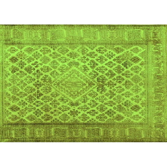 Ahgly Company Indoor Rectangle Persian Green Bohemian Area Rugs, 2' x 3'