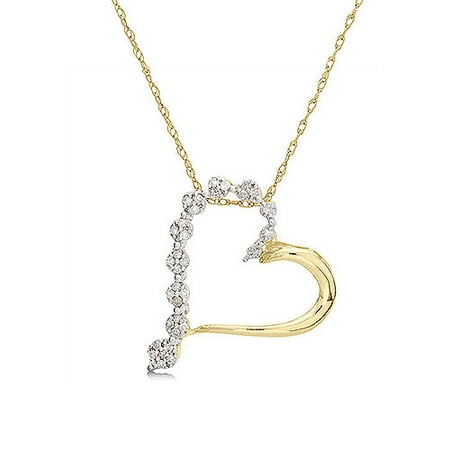 1/10 Cttw Diamond Jol Heart Pendant