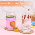 thumbnail image 4 of Posavasos de corcho para bebidas - Tablero de madera suave que absorbe el agua, posavasos redondos resistentes al calor, reutilizables, 4 of 5