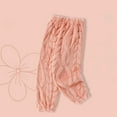 thumbnail image 2 of FAOWME Girls Fuzzy Sleep Pants Elastic Waist Trousers Loungewear Pjs Pants Orange 4-5 Years, 2 of 3