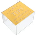 thumbnail image 2 of KAKOWELY tip jar for bartender Acrylic Money Collection Box Suggestion Box Raffle Cash Box Clear And Gold Rectangular box For Bars Cafes Restaurants5.91"X5.12"X3.94", 2 of 5